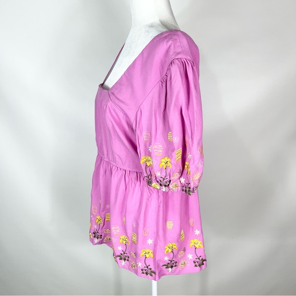 NWT Disney Tangled Lanterns and Flowers Smock Top Size XL - Picture 4 of 8